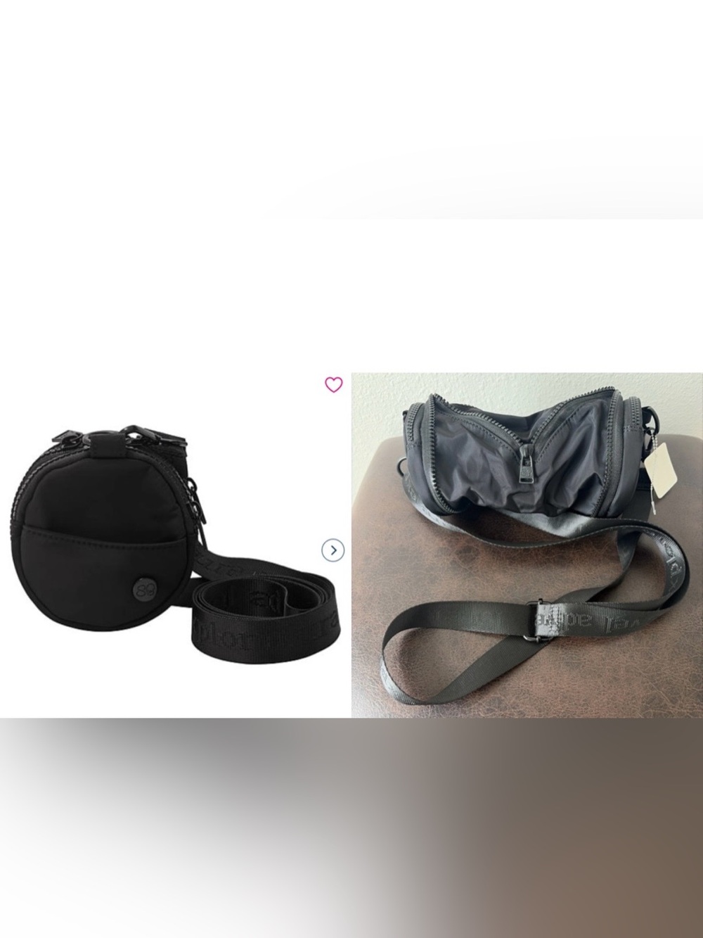 Samantha Brown Convertible Bag Charm Crossbody Bag Black NWT